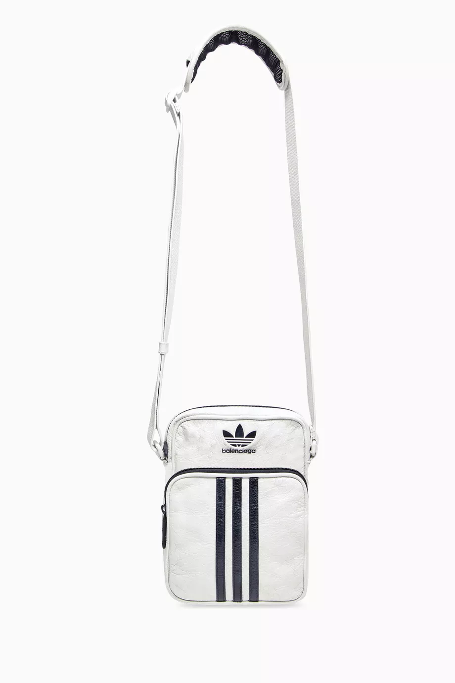 Buy Balenciaga White x Adidas Small Crossbody Messenger Bag in Leather For Men Online Ounass Saudi