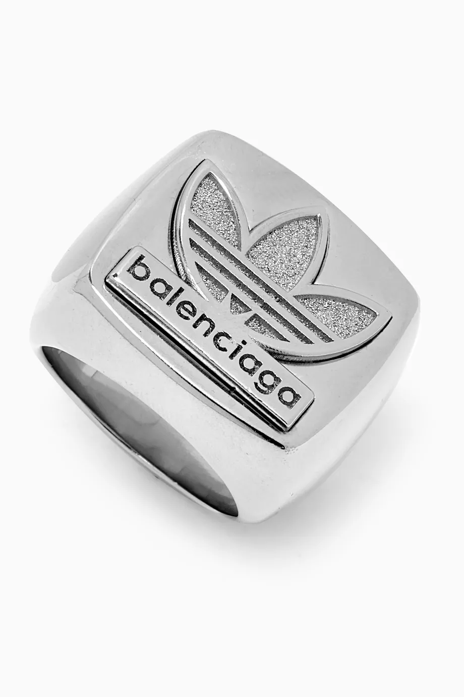 Buy Balenciaga Silver x Adidas Trefoil Signet Ring in Recycled Sterling  Silver For UNISEX Online | Ounass Saudi
