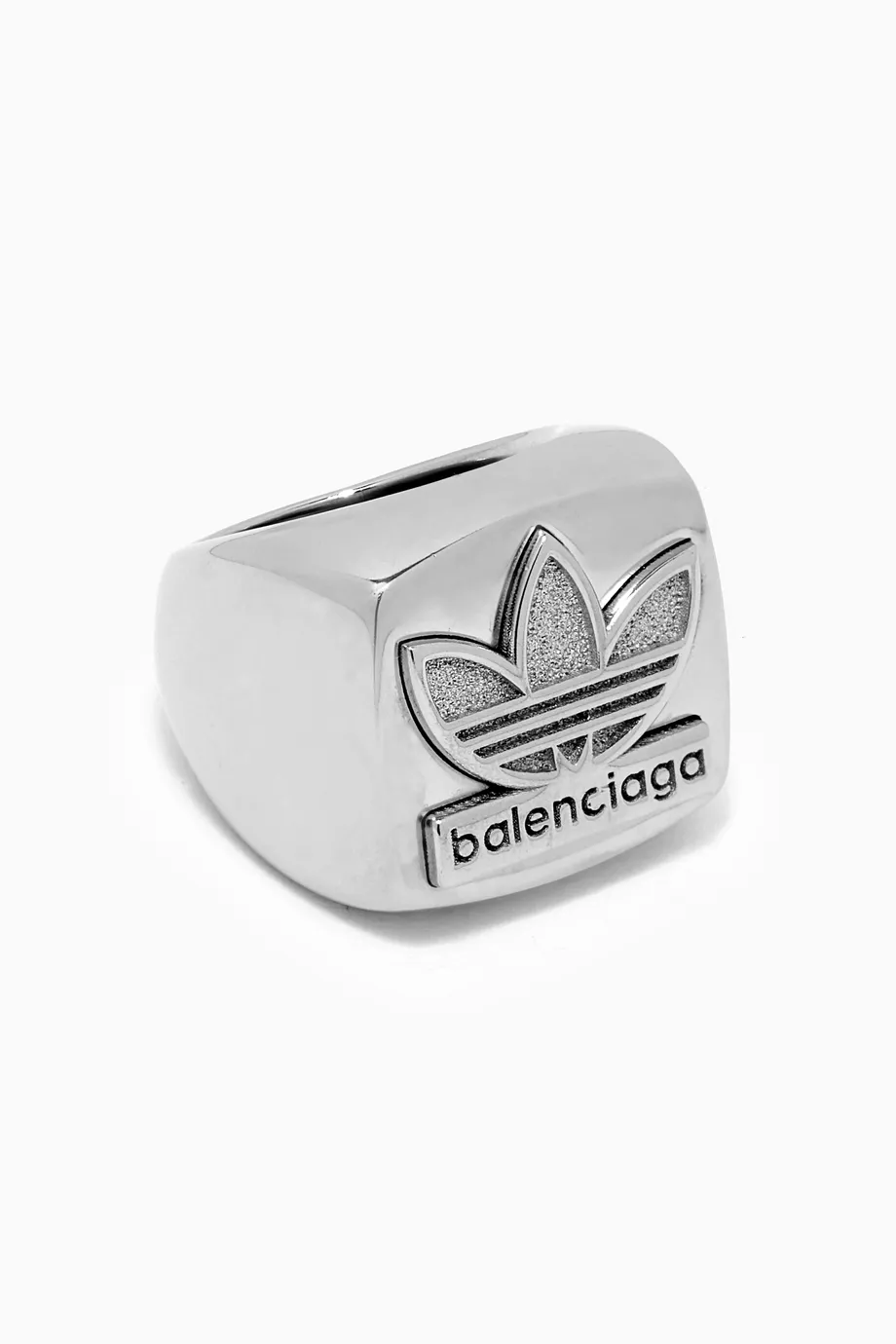 Buy Balenciaga Silver x Adidas Trefoil Signet Ring in Recycled  