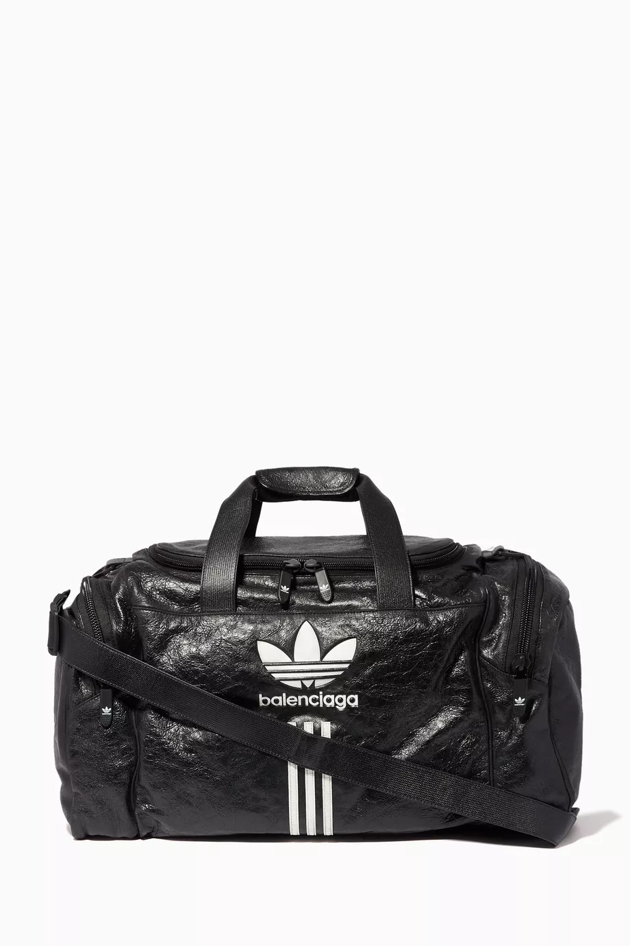 Buy Balenciaga Black x Adidas Gym Bag in Leather For Men Online Ounass Saudi