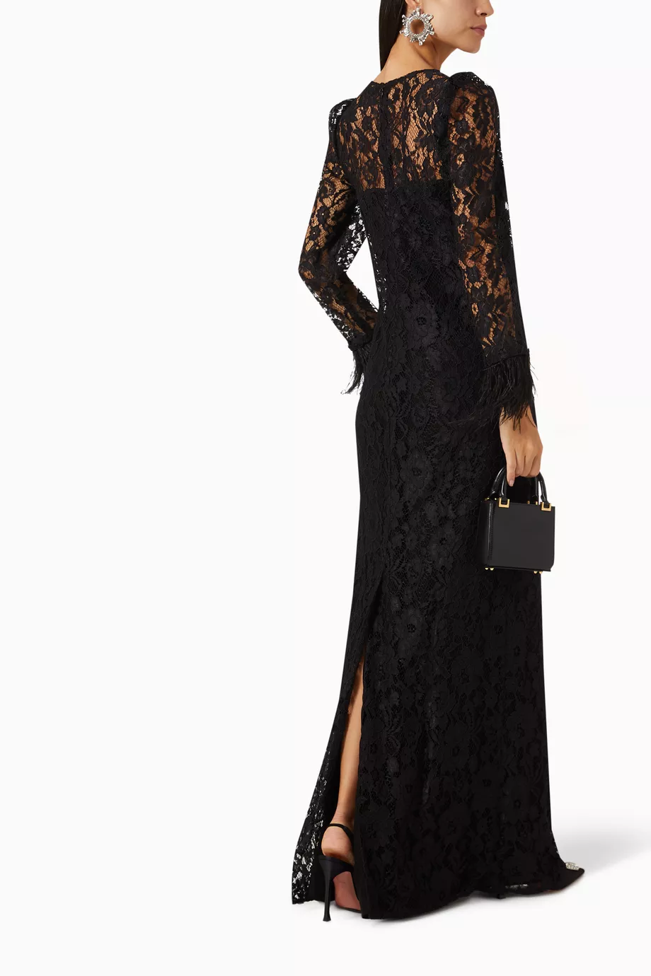 dantel dresses long sleeves Long Sleeve Lace Floral Formal Dress by LaDivine CD233