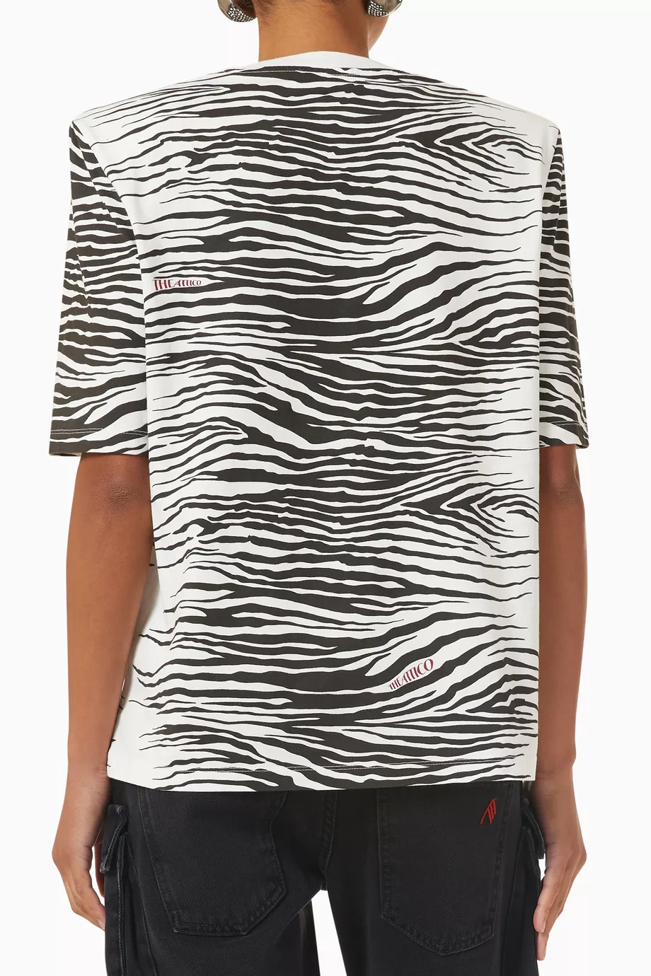 Tシャツ・カットソー THE ATTICO ZEBRA PRINT LIGHT JERSEY T-SHIRT The Attico Zebra Print T-shirt | italist
