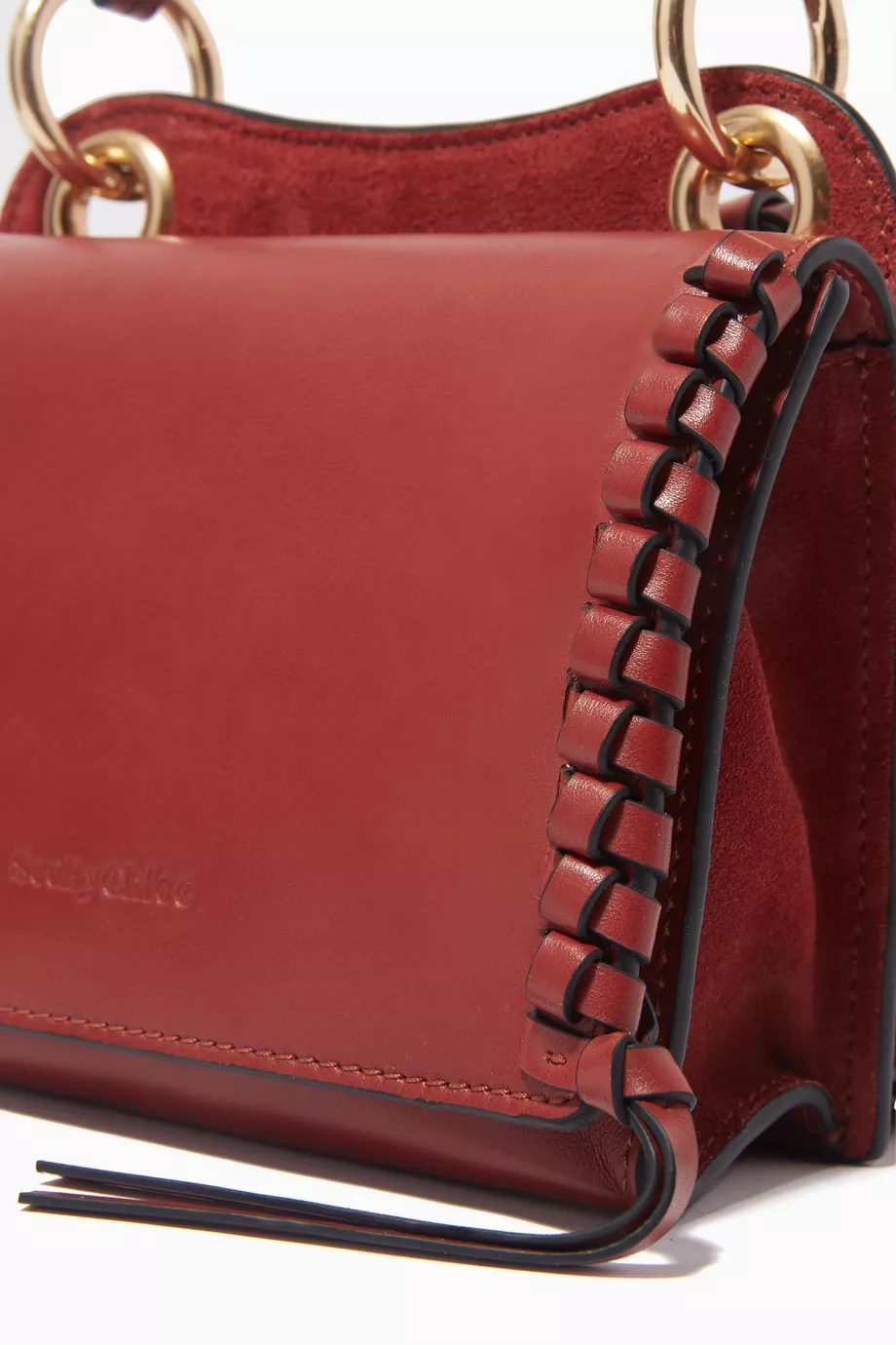 Buy See By Chloé Burgundy Mini Tilda Crossbody Bag in Smooth