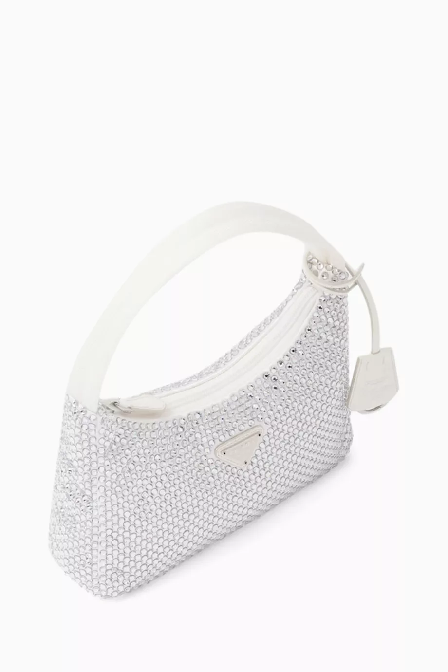 Buy Prada White Re-Edition 2000 Mini Crystal-embellished