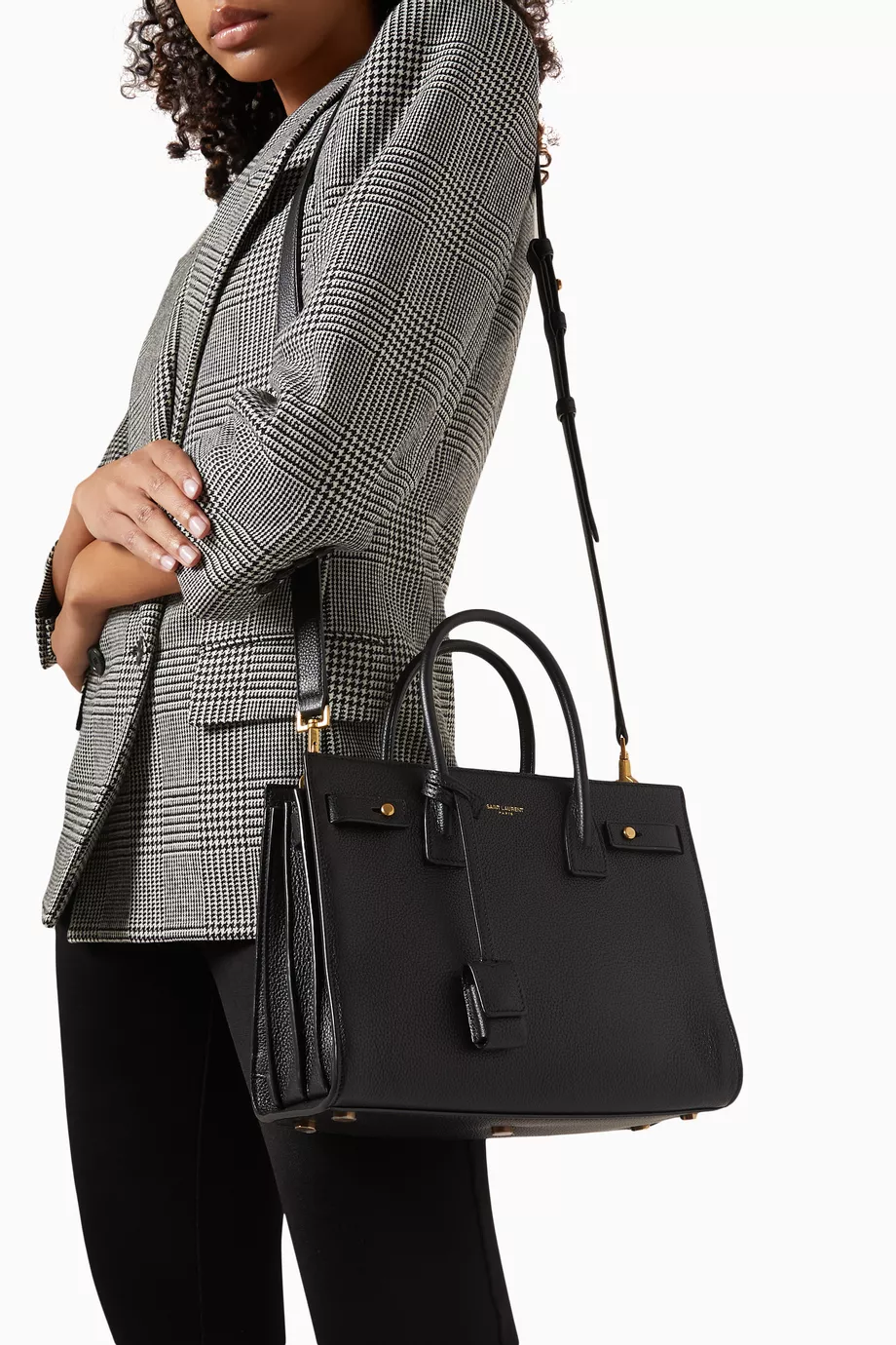 Buy SAINT LAURENT Black Sac de Jour Supple Baby Bag in Grained Leather For Women Online Ounass Saudi