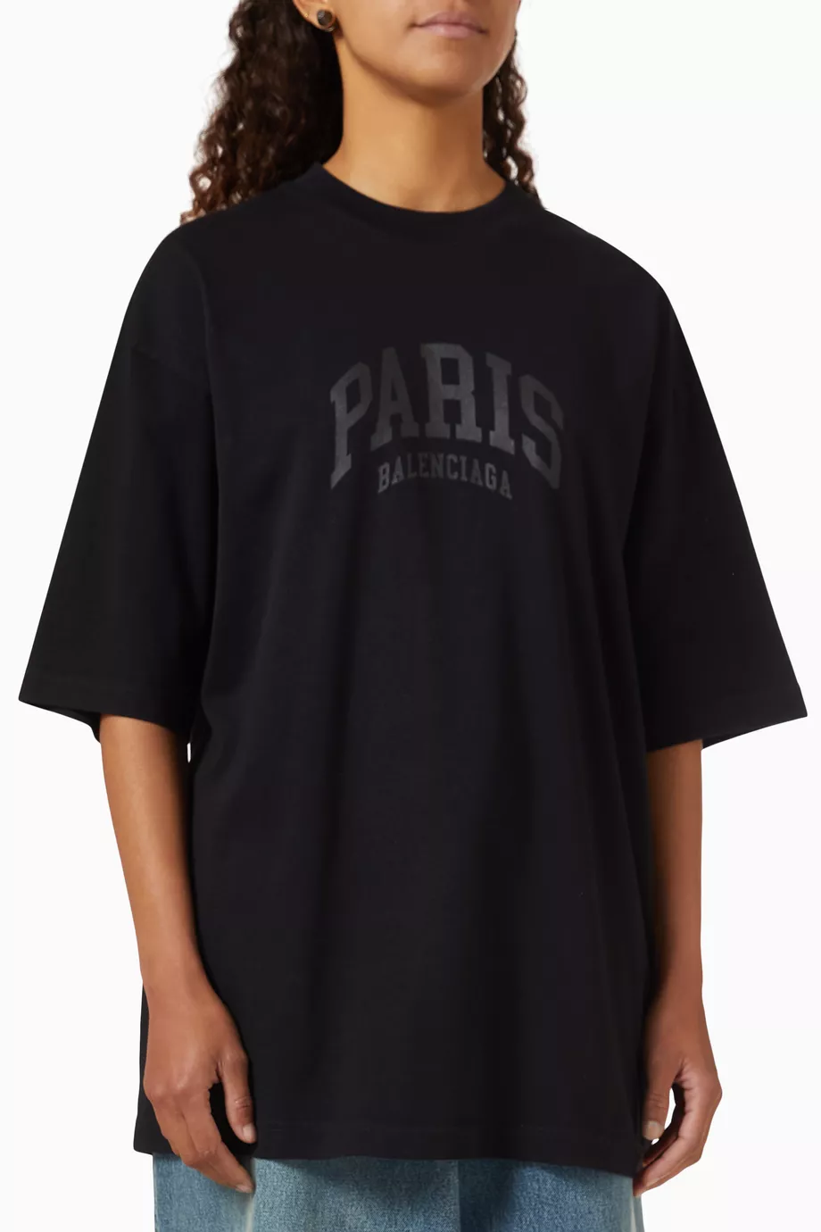 希少【BALENCIAGA】Cities Paris Tシャツ ブラック Buy Balenciaga Black Cities Paris T-shirt in Fleece For