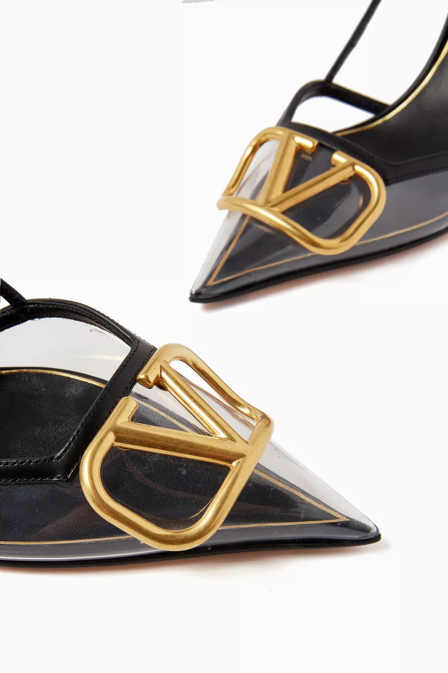 Buy Valentino Garavani Black Valentino Garavani Vlogo Slingback 80