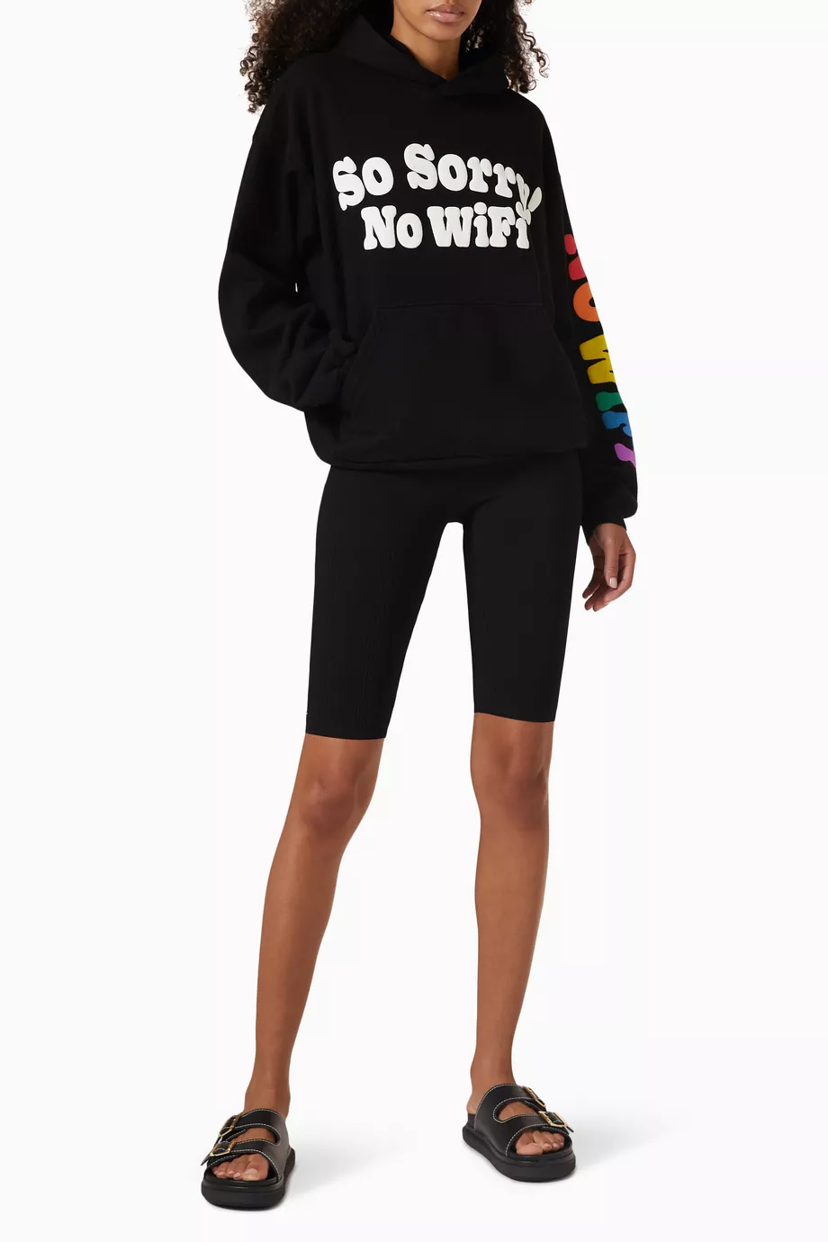 Buy Madhappy Black So Sorry No Wifi Universal Hoodie in Cotton terry For Women Online Ounass Saudi