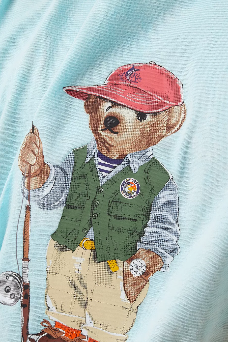 Buy Polo Ralph Lauren Blue Polo Bear T-shirt in Cotton Jersey For