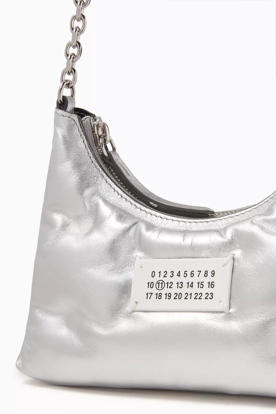 国内発送☆Maison Margiela☆Glam Slam Trapezoid Bag/SILVER Glam Slam Vanity Bag (SB2WD0091-P6800-SILVER)