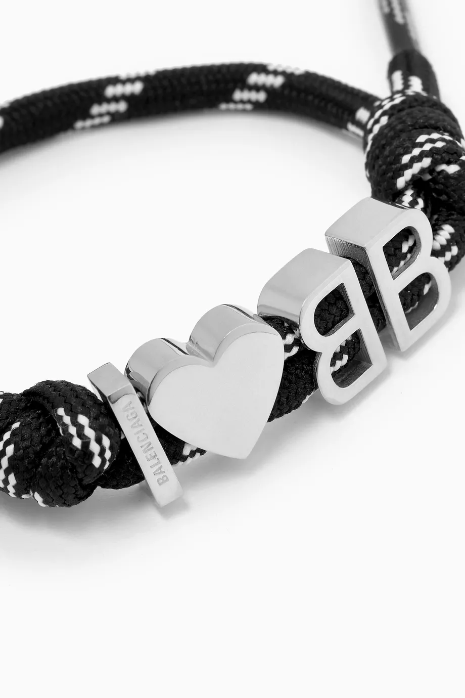 BALENCIAGA I Love BB cord bracelet | REVERSIBLE