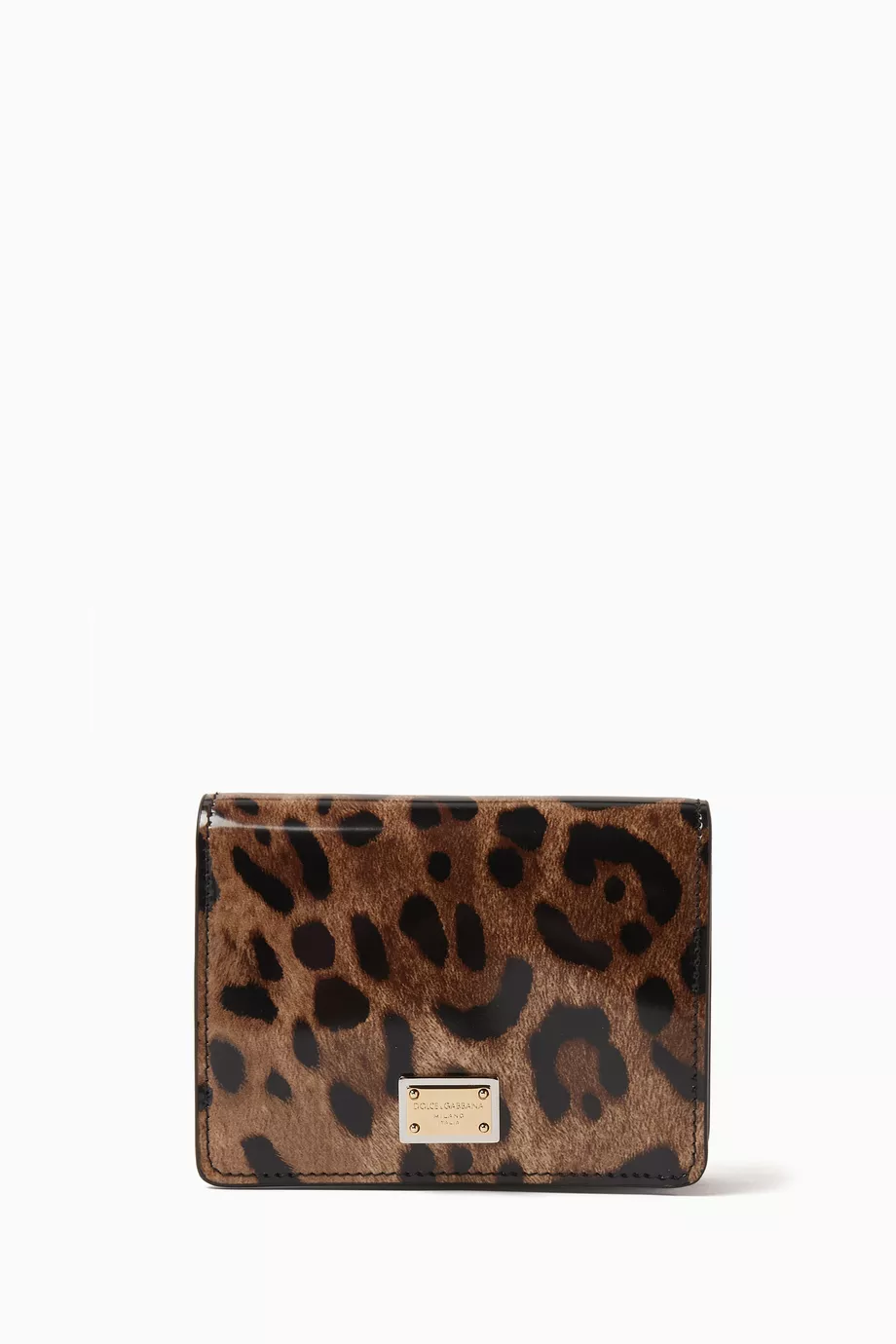 Buy Dolce & Gabbana Brown x KIM DG Flap Wallet in Leopard