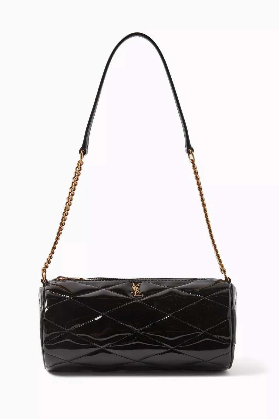 Buy SAINT LAURENT Black Mini Sade Tube Bag in Quilted Patent
