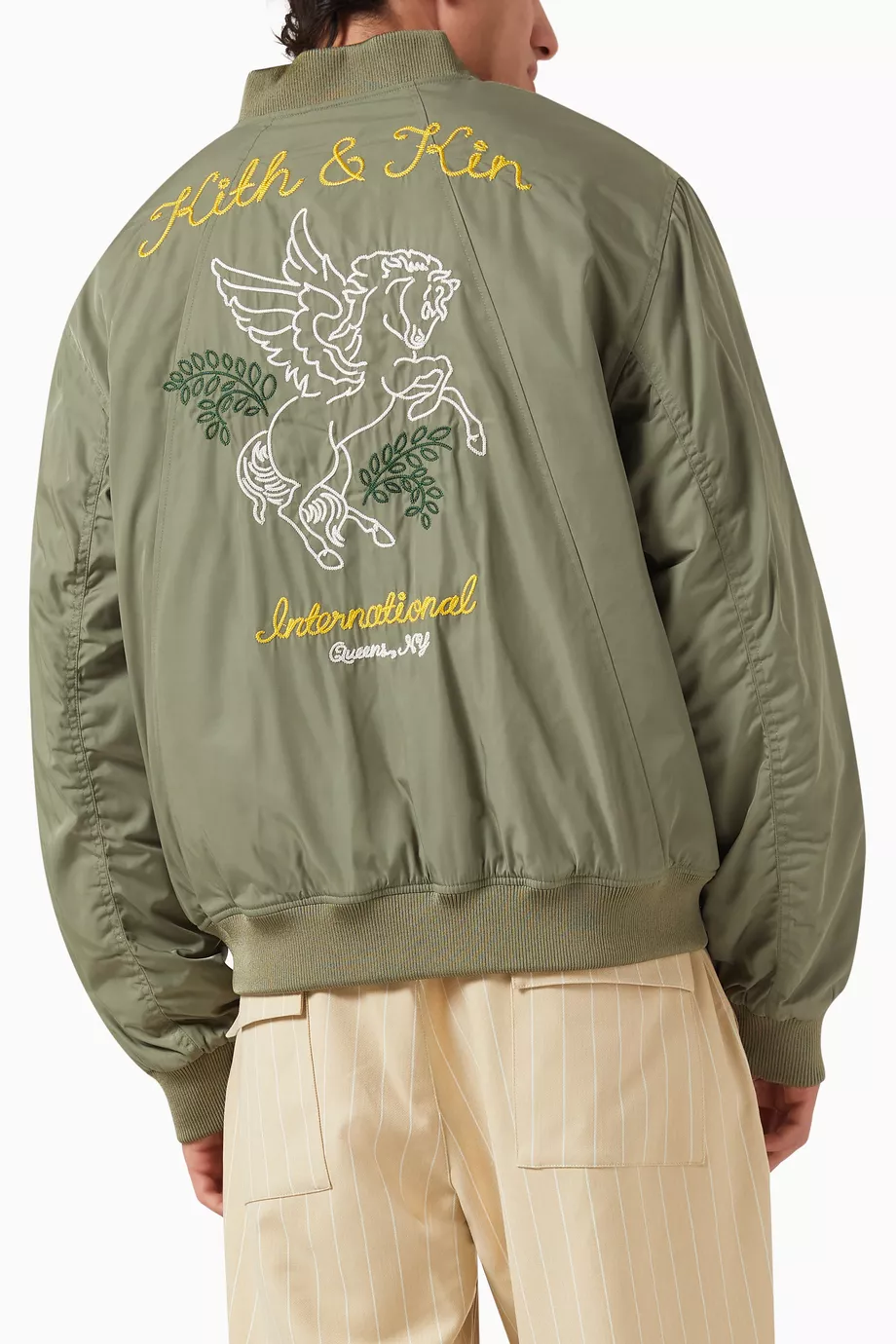 Buy Kith Green Dumont Flight Bomber Jacket For Men Online Ounass Saudi