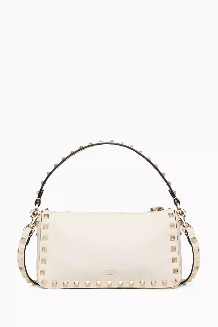 Buy Valentino Garavani White Valentino Garavani Small Rockstud Crossbody Bag in Grainy Leather For Women Online Ounass Saudi