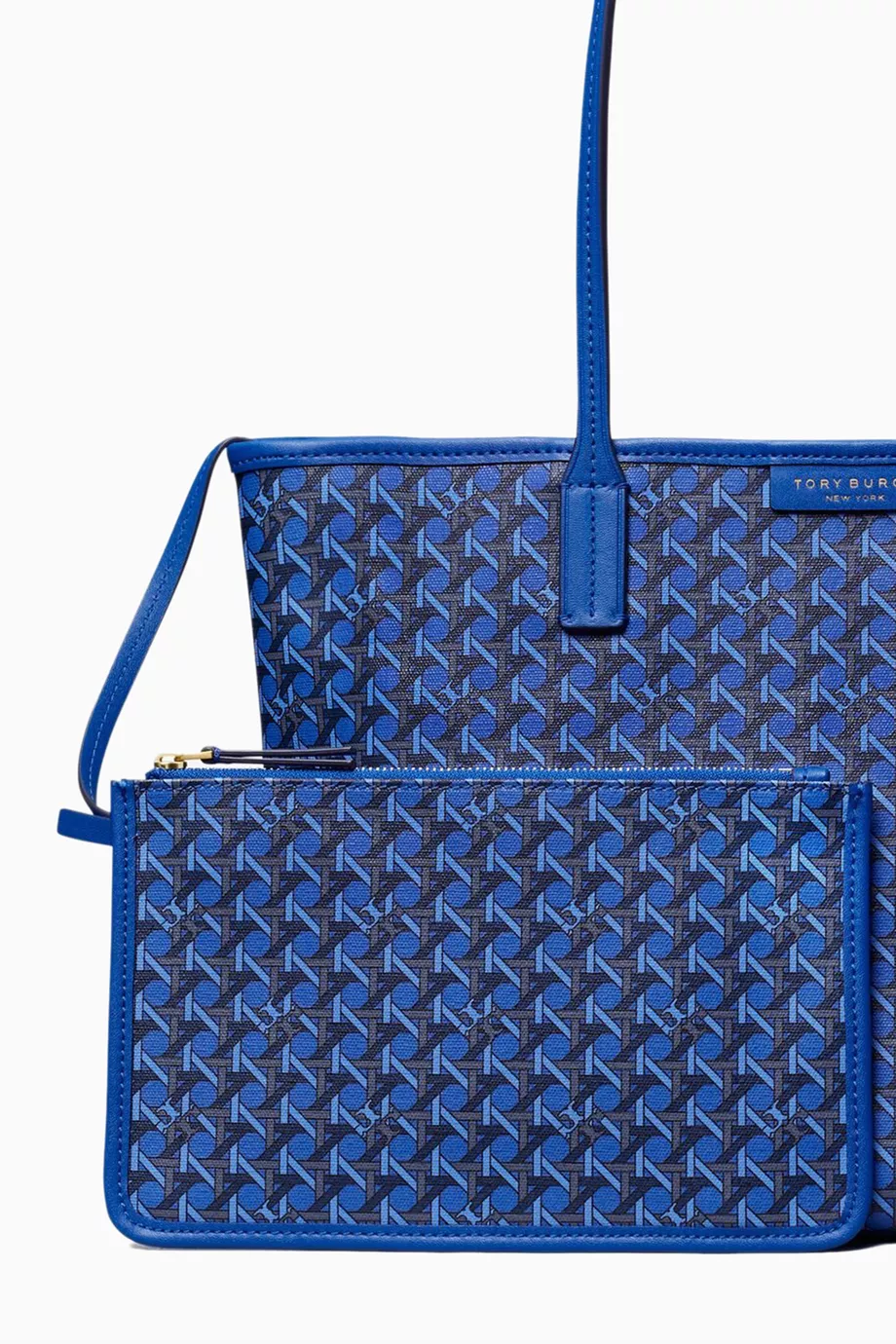 Tory burch blue tote top