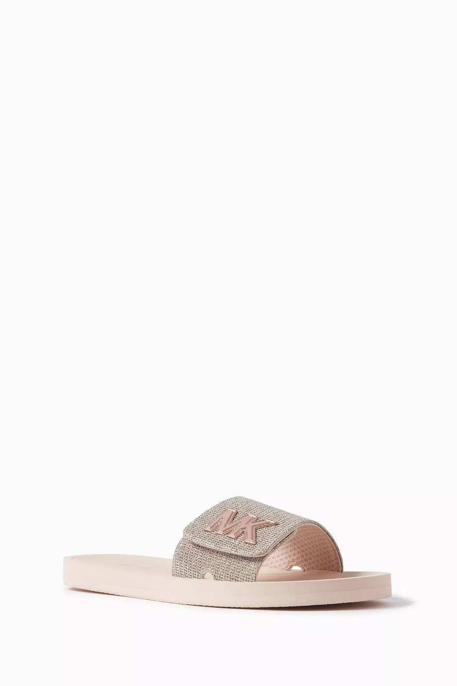 Michael kors rose gold slides cheap