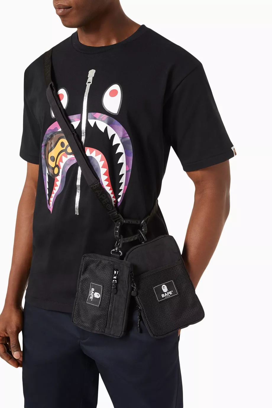 Bape sling bag black sale
