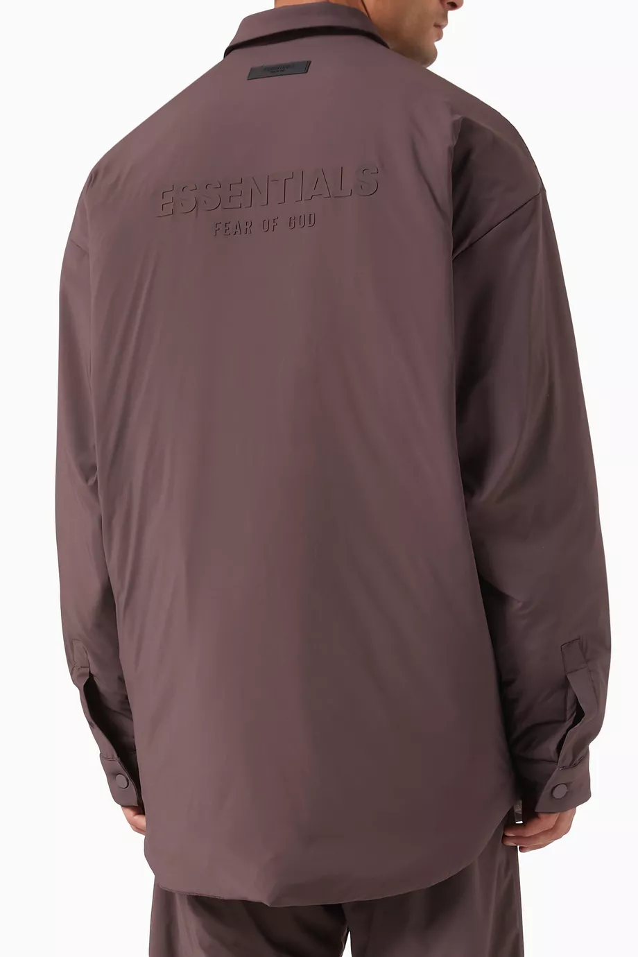 Buy Fear of God Essentials Purple Filled Shirt Jacket in Woven Nylon For Men Online Ounass Saudi