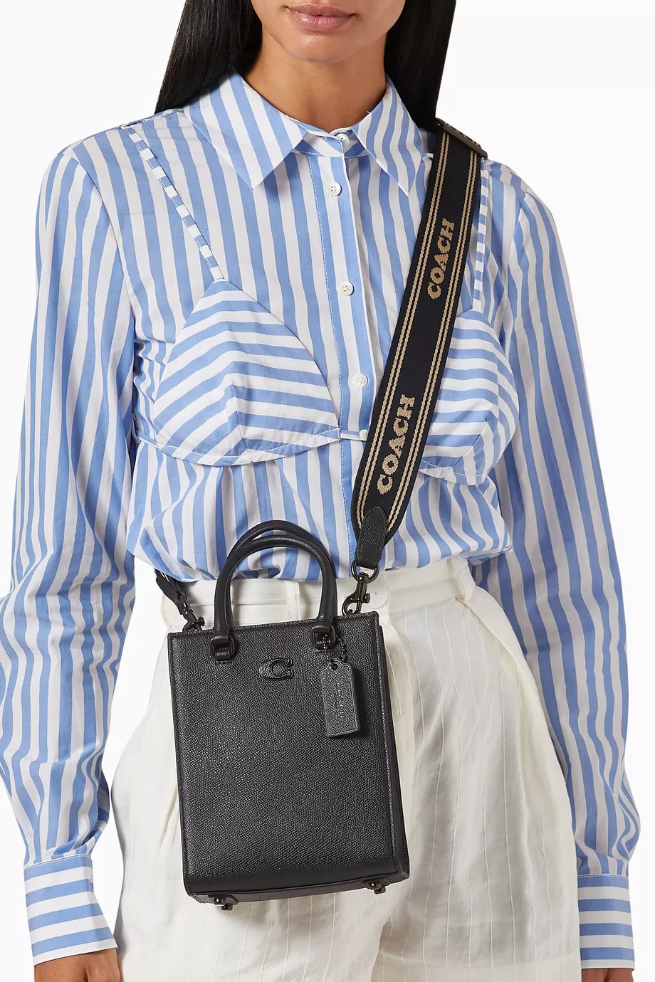 Buy Coach Black Tote 16 Bag in Crossgrain Leather For UNISEX Online Ounass Saudi