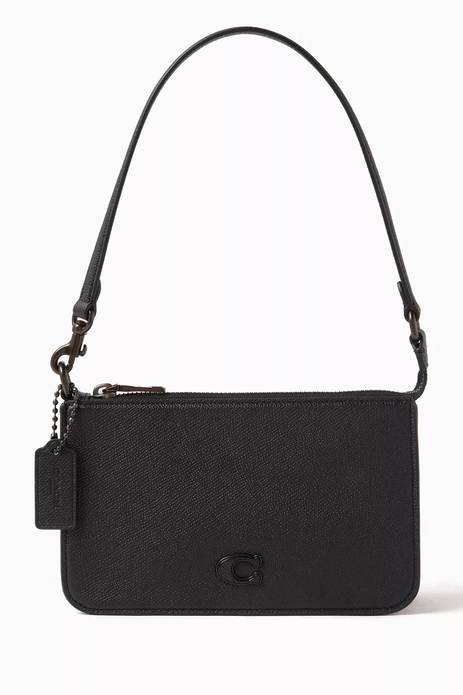 Buy Coach Black Pouch Bag in Crossgrain Leather For UNISEX Online Ounass Saudi