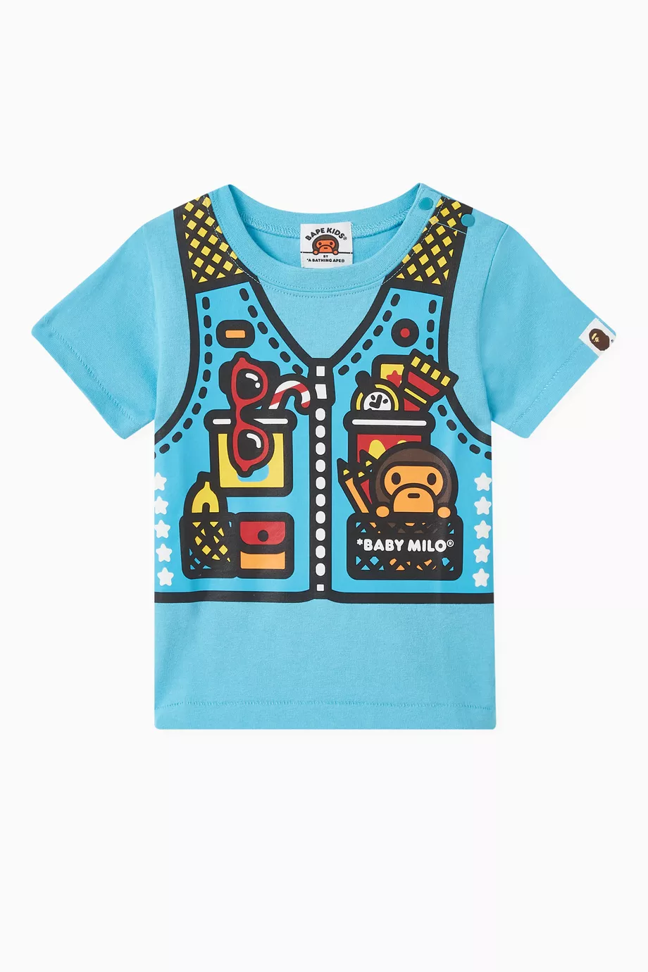 Buy A Bathing Ape Multicolour Baby Milo Fishing Vest Print T-shirt