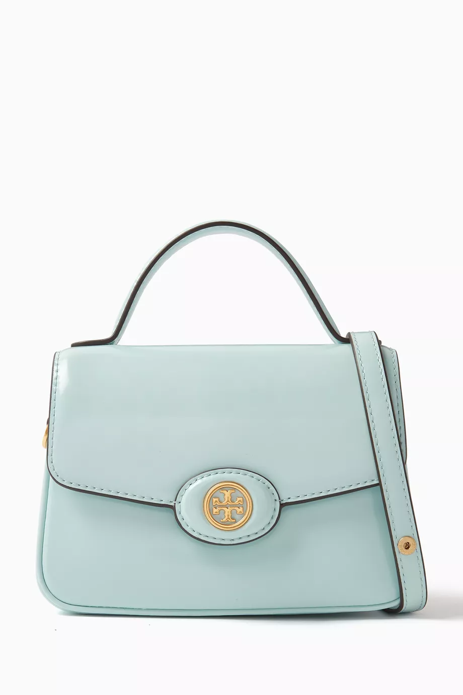 Buy Tory Burch Blue Small Robinson Top Handle Bag in Patent Spazzolato Leather For Women Online Ounass Saudi
