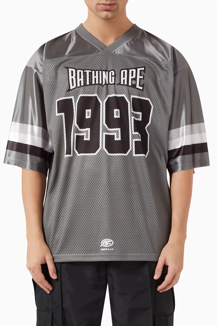 Buy A Bathing Ape Grey BAPE Football Jersey in Polyester For Men 