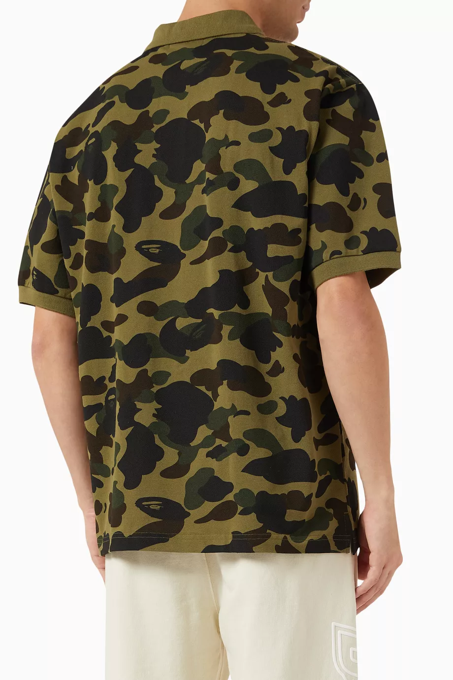 Buy A Bathing Ape Green 1st Camo One Point Polo Shirt in