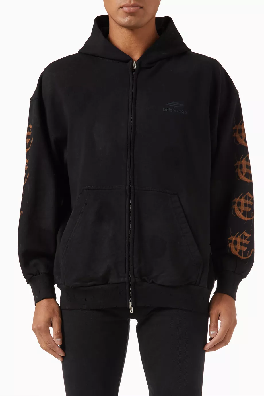 Balenciaga fleece hoodie on sale