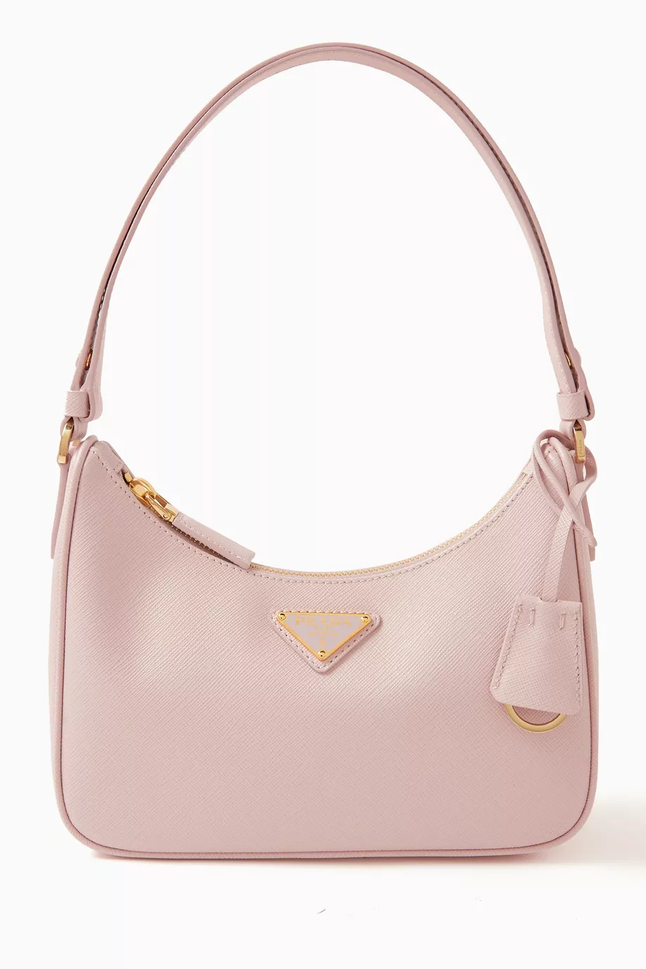 Buy Prada Pink Small Logo Shoulder Bag in Saffiano Leather For Women Online Ounass Saudi