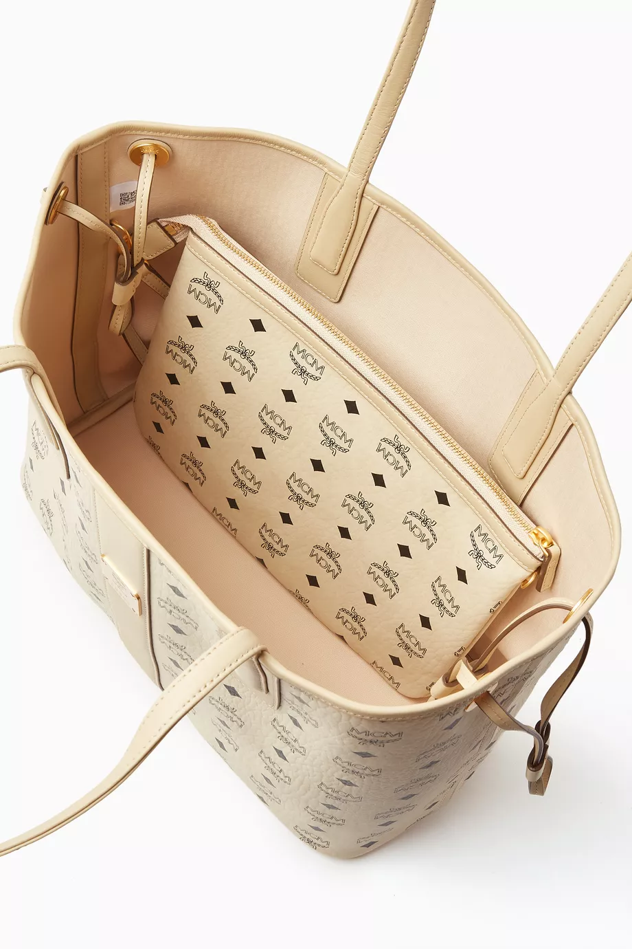 Buy MCM Neutral Medium Reversible Liz Shopper Tote Bag in Visetos Monogram Canvas For Women Online Ounass Saudi