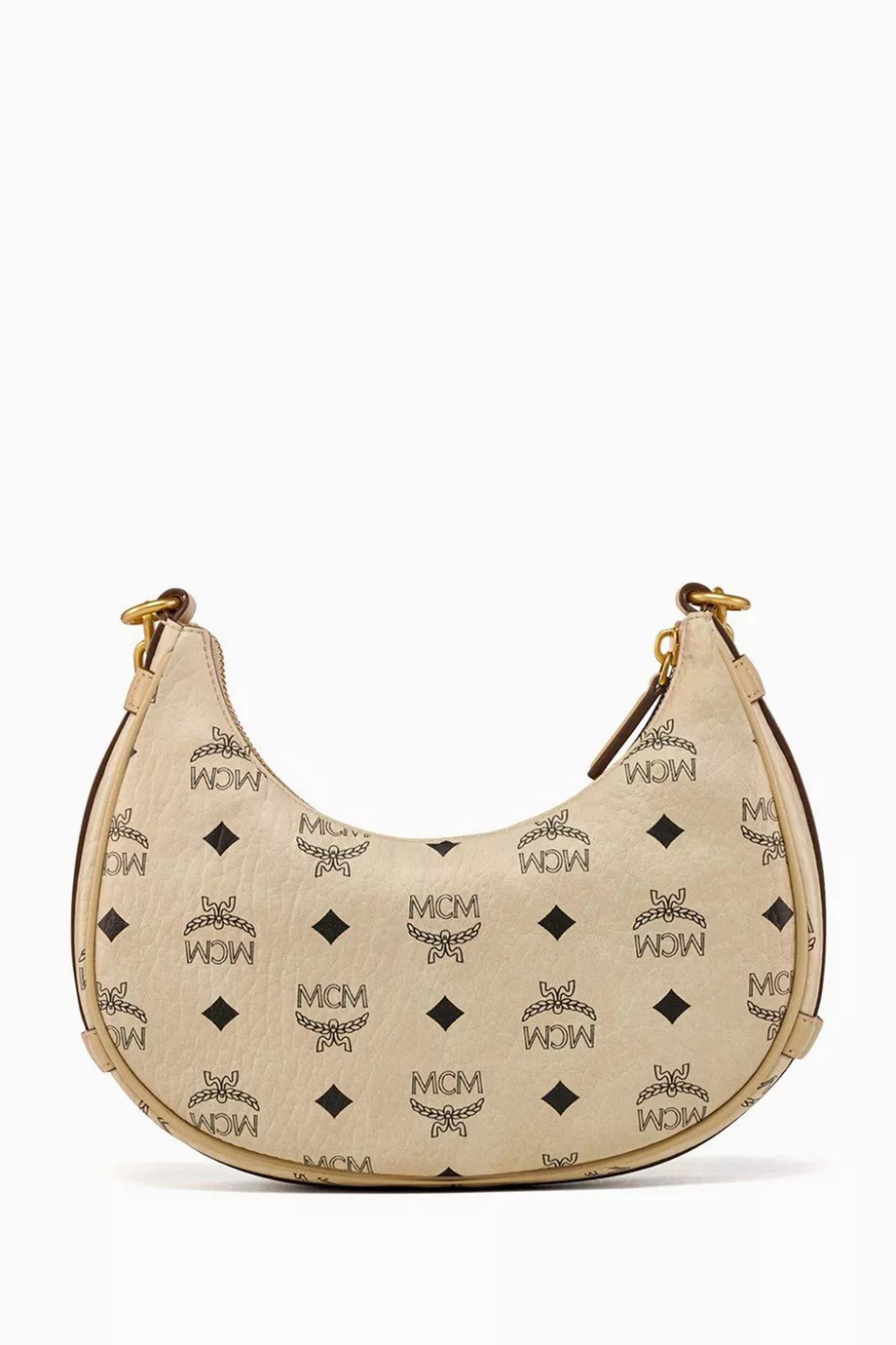 【関税込み】MCM Aren Crescent Hobo' shoulder bag Small Aren Crescent Hobo Bag in Visetos Cognac | MCM ®US
