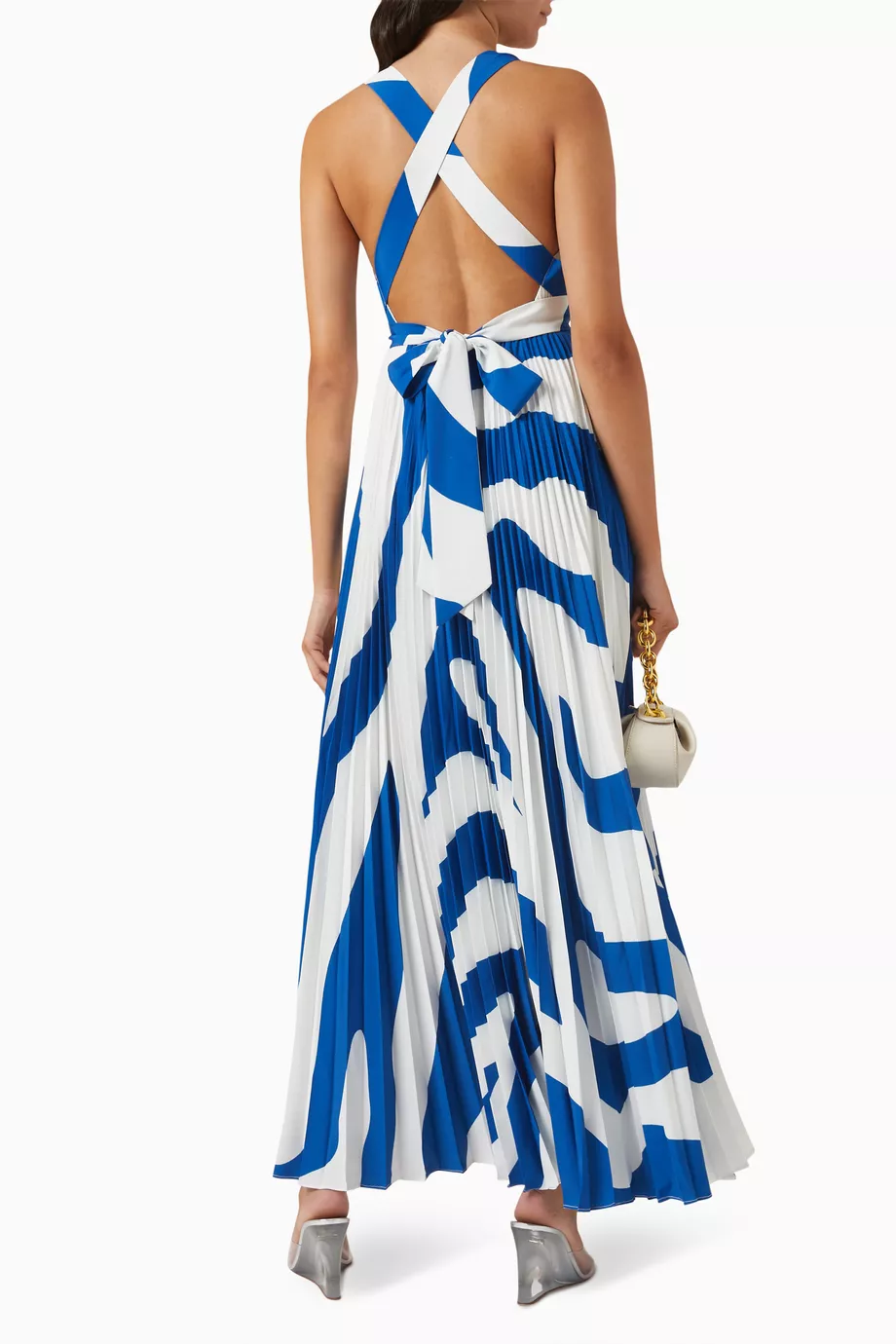 open lace back dress MILLY Oria Dress In Blue