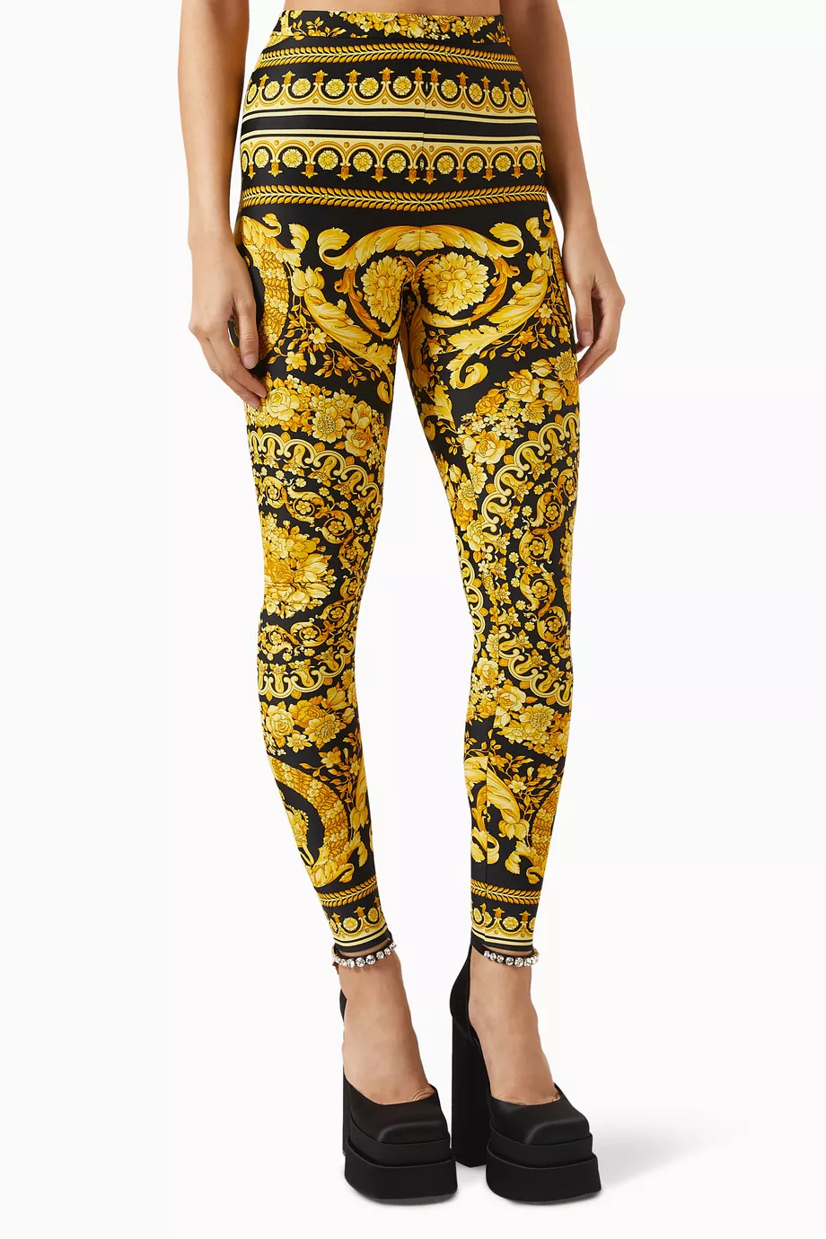 Baroque print leggings store