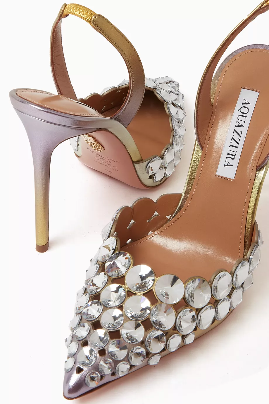 Buy Aquazzura Multicolour Maxi-tequila 105 Slingback Sandals in