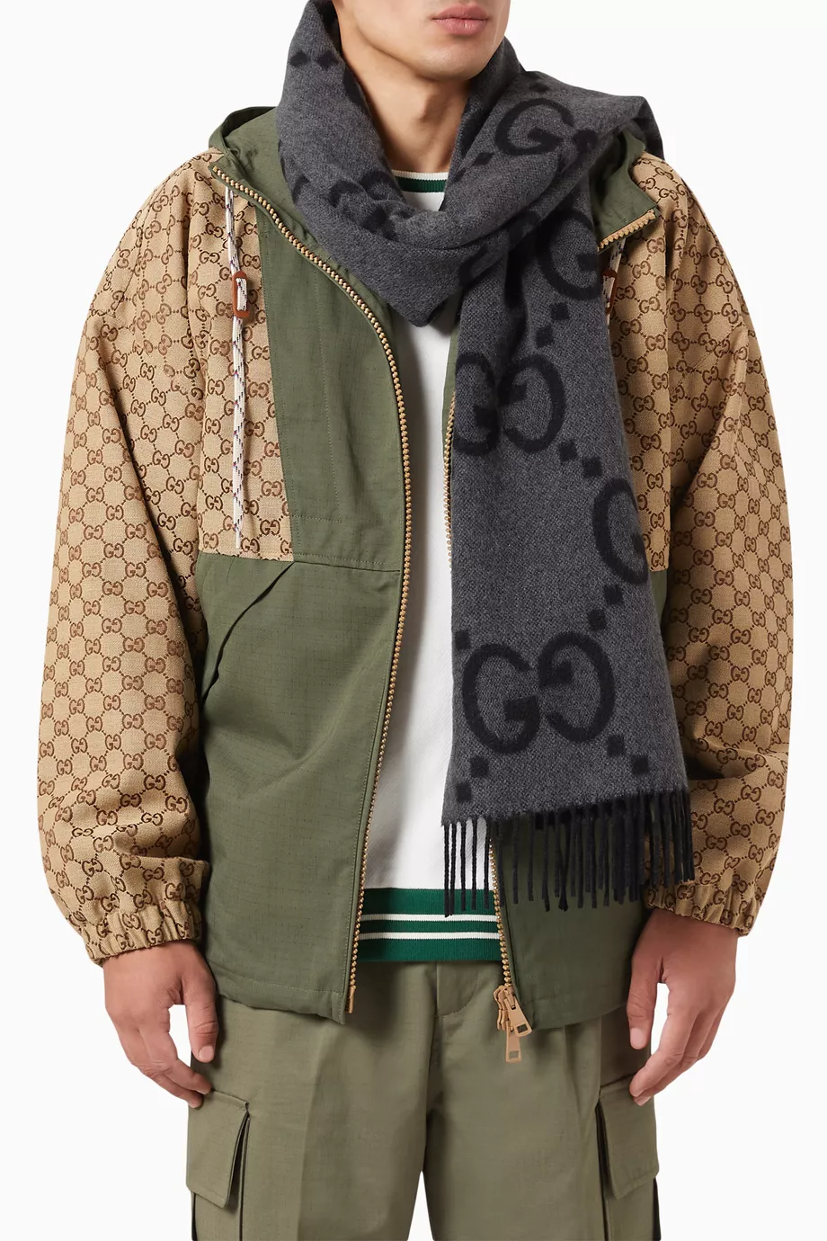 Gucci scarf hoodie top