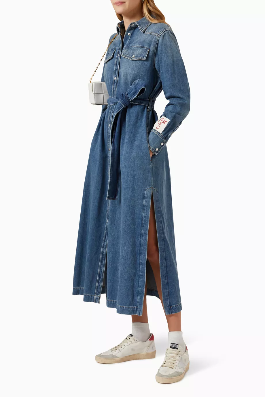 slim fit dress slacks Golden Goose shirt GWP02525.P002406 50100 denim – Flanella Shop main image 1