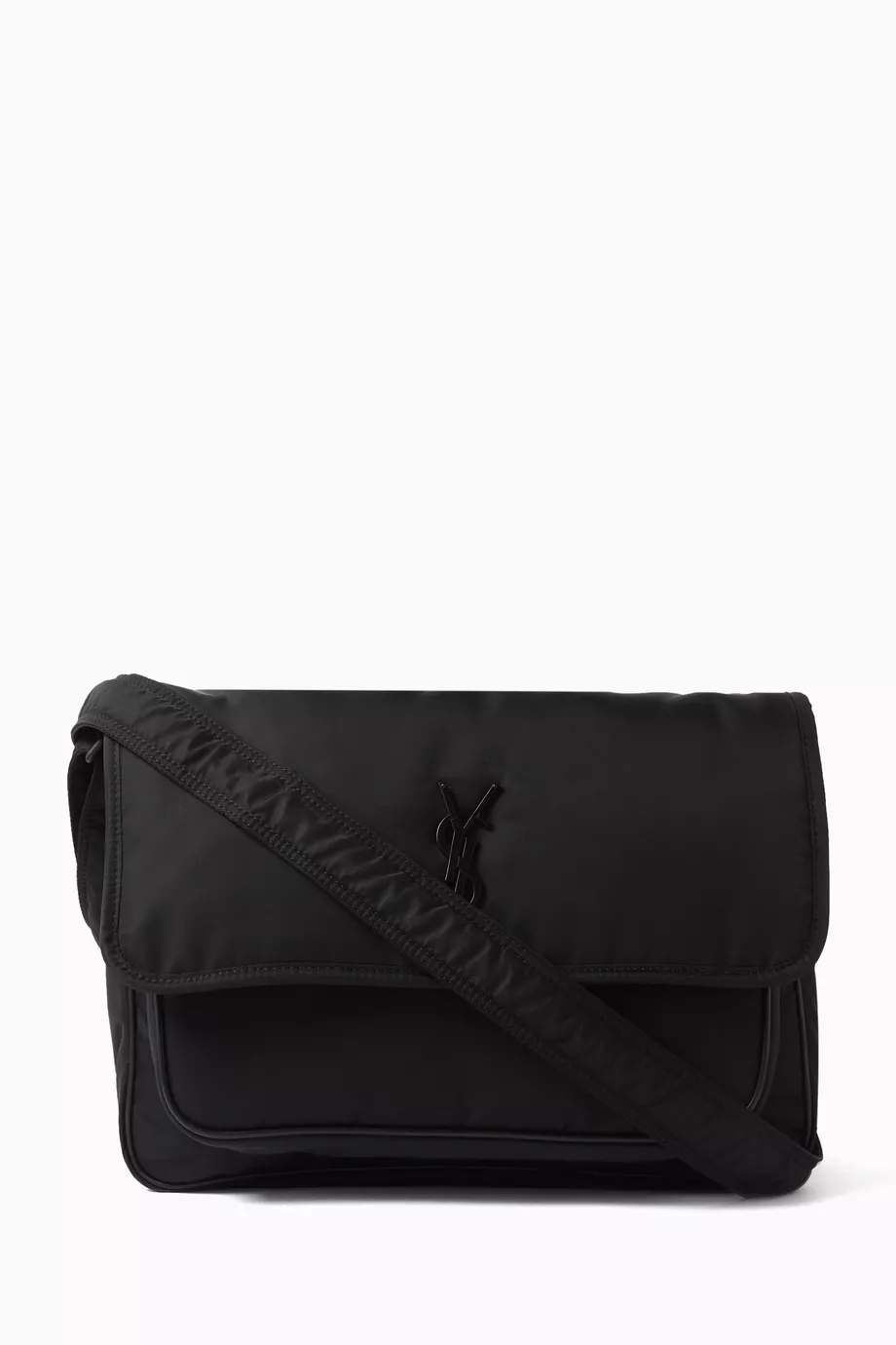 【関税&送料込】Saint Laurent Niki Medium Econyl Messenger B Buy SAINT LAURENT Black Niki Messenger Bag in Econyl For Men