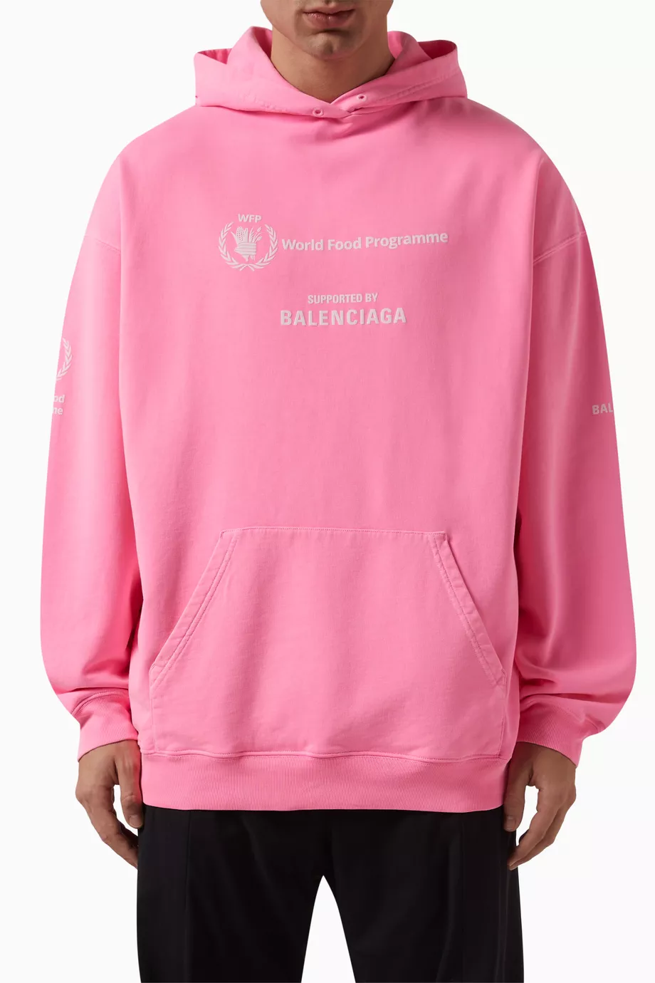 Buy Balenciaga Pink WFP Hoodie in Fleece For UNISEX Online Ounass Saudi