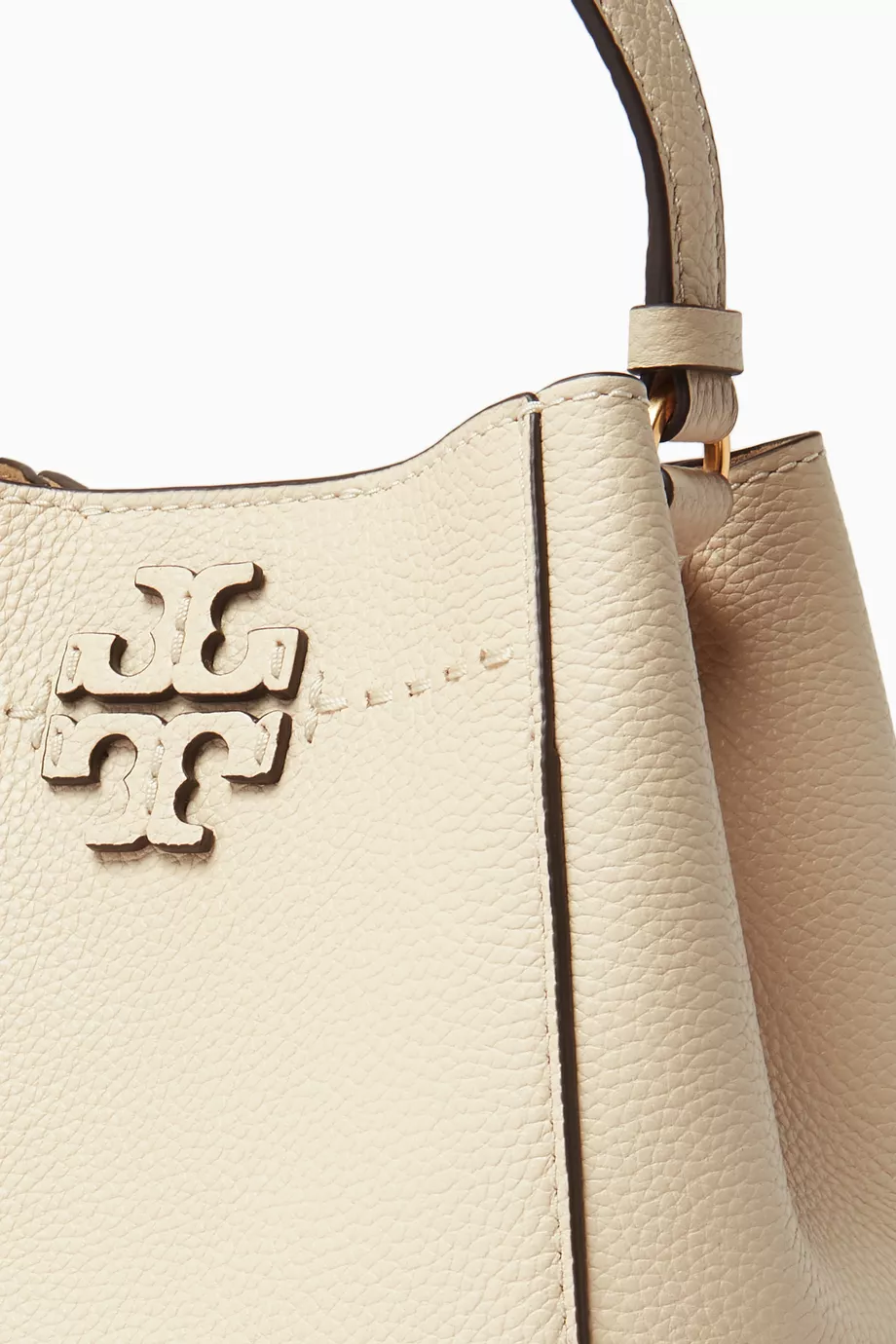 Buy Tory Burch White Small McGraw Bucket Bag in Leather For Women Online Ounass Saudi