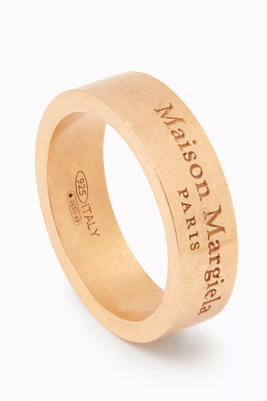 アクセサリー Maison Margiela logo-engraved brass ring Maison Margiela Logo Numeric Ring – Michele Franzese