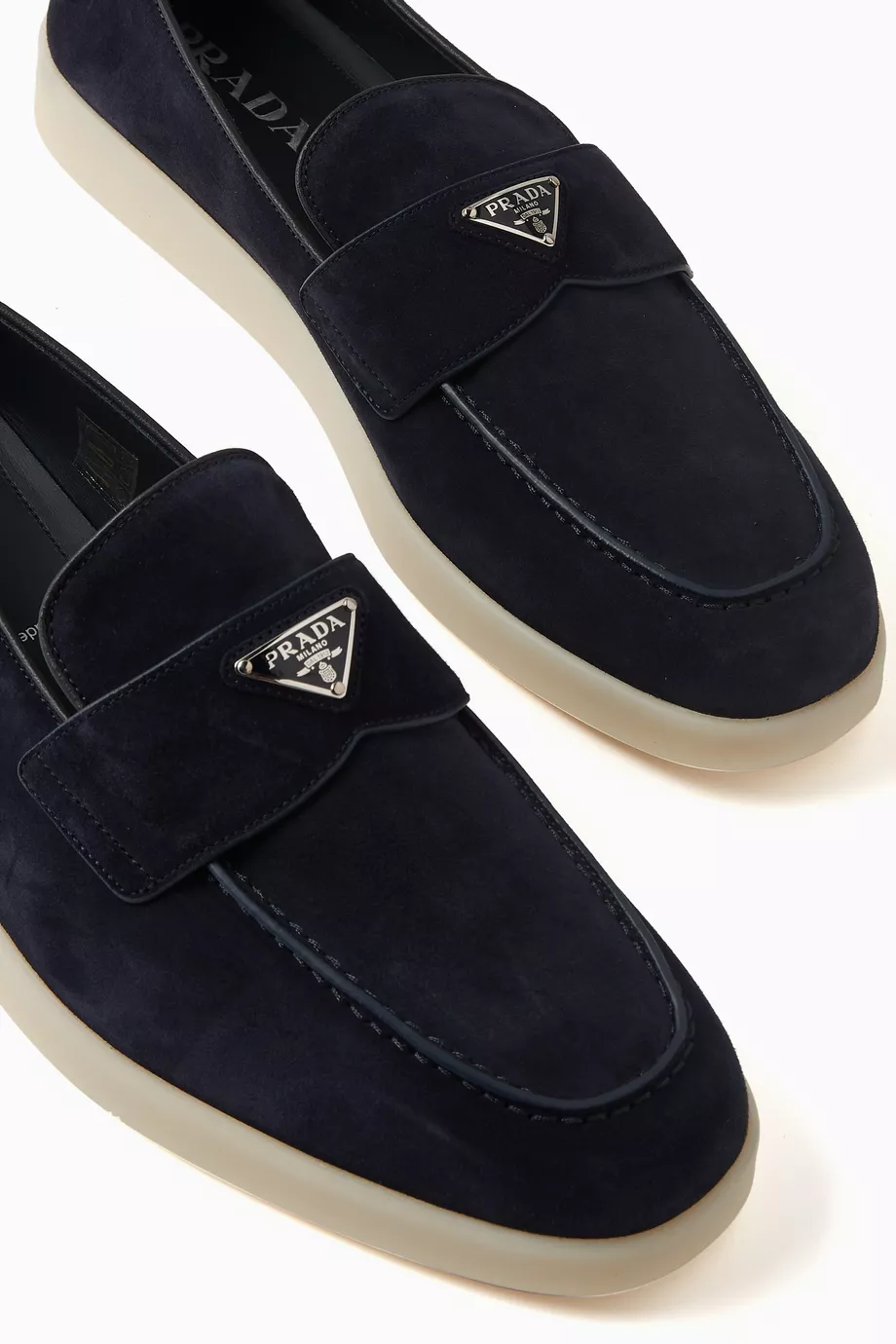 Prada men's suede loafers outlet