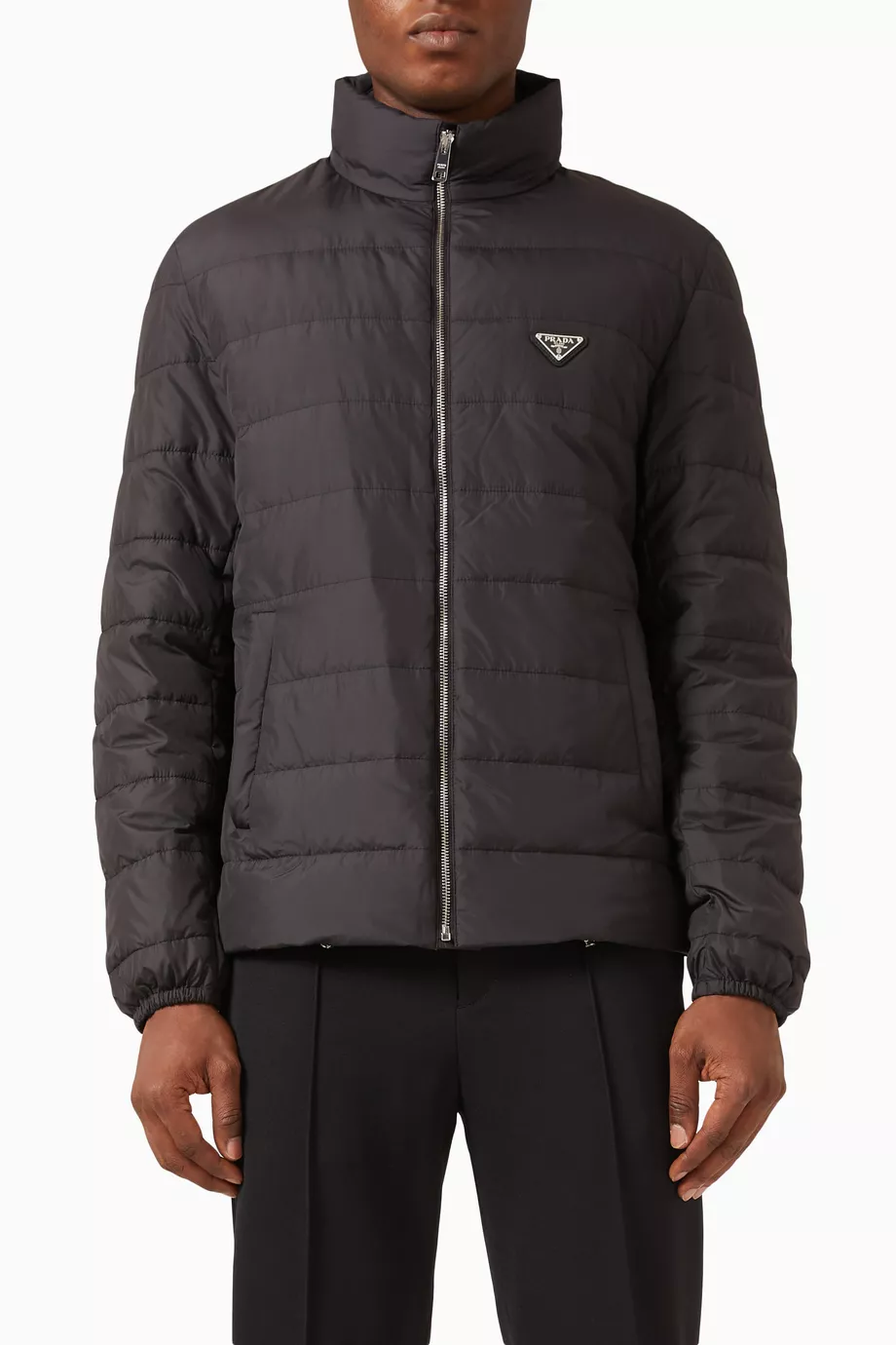 Buy Prada Black Lightweight Down Jacket in Padded Nylon For Men Online Ounass Saudi