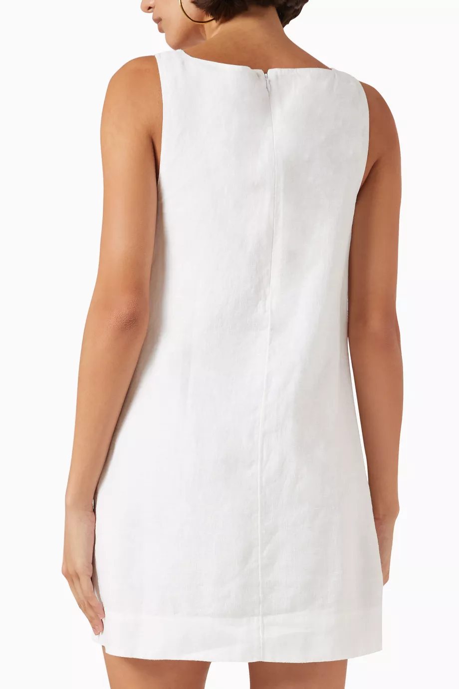 Buy Posse White Val Mini Dress in Linen For Women Online | Ounass Saudi