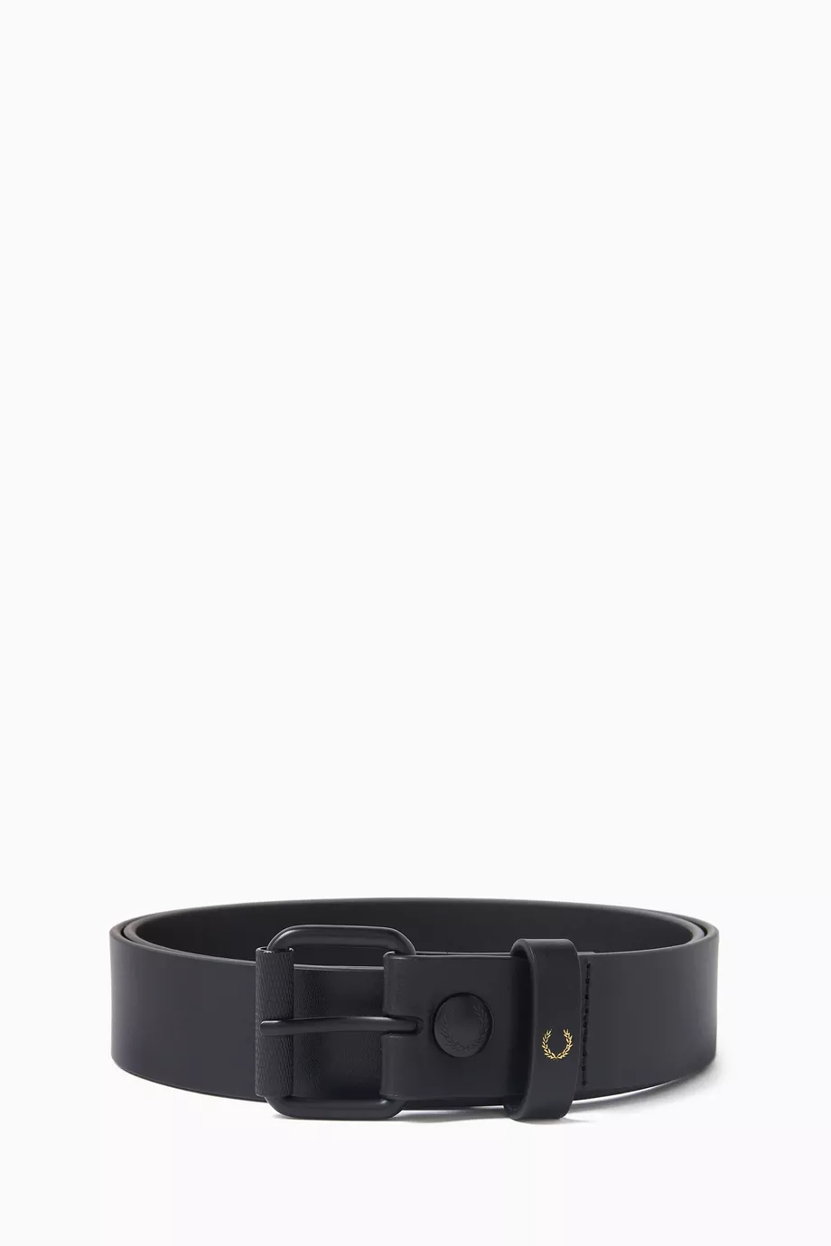 Buy Fred Perry Black Burnished Belt in Leather For Men Online | Ounass Saudi