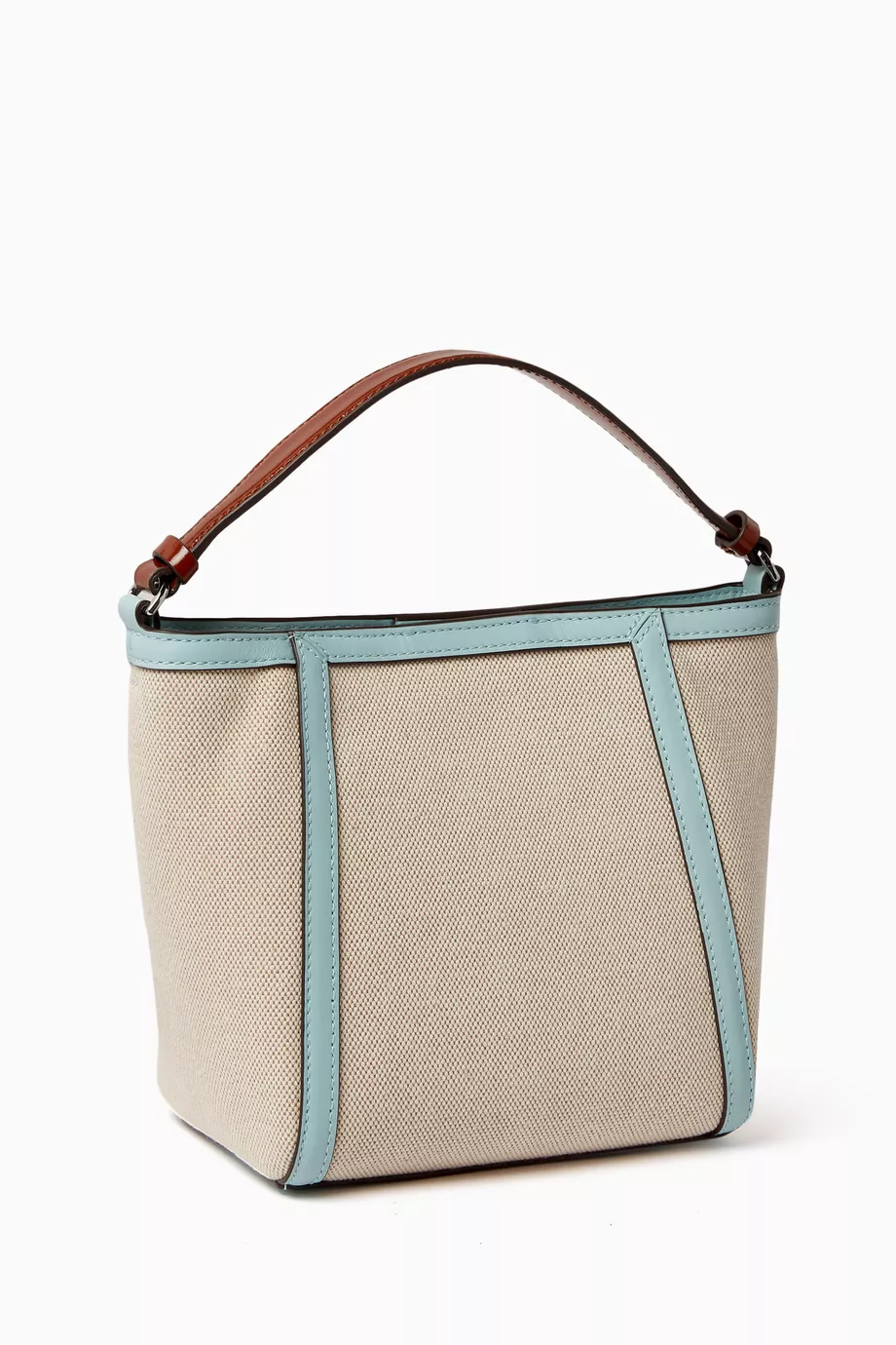 Buy Tory Burch Multicolour Small McGraw Bucket Bag in Canvas