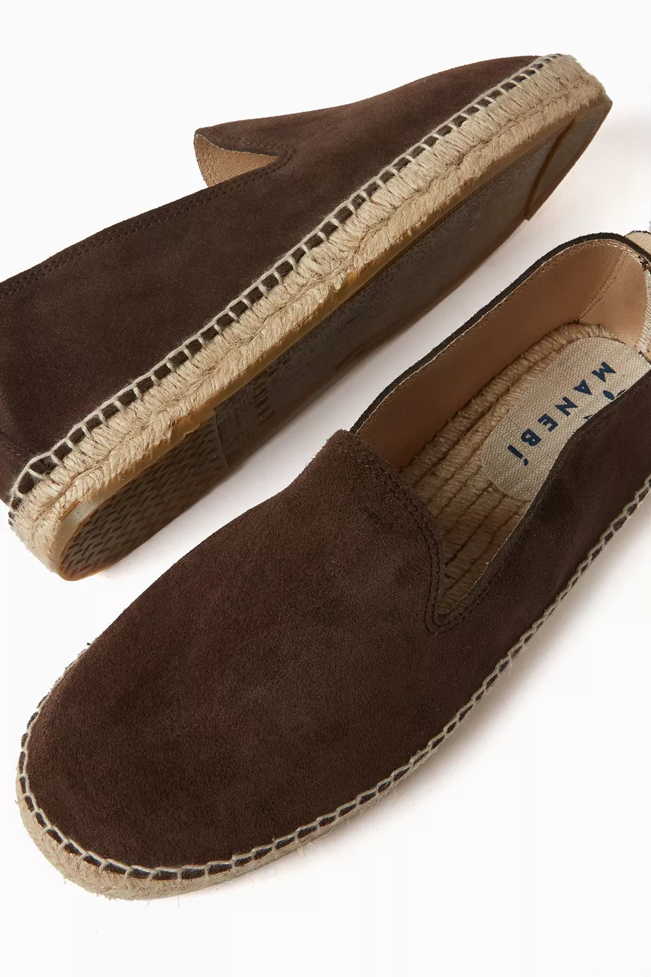 Buy Manebi Brown Logo Espadrilles in Suede For Men Online Ounass
