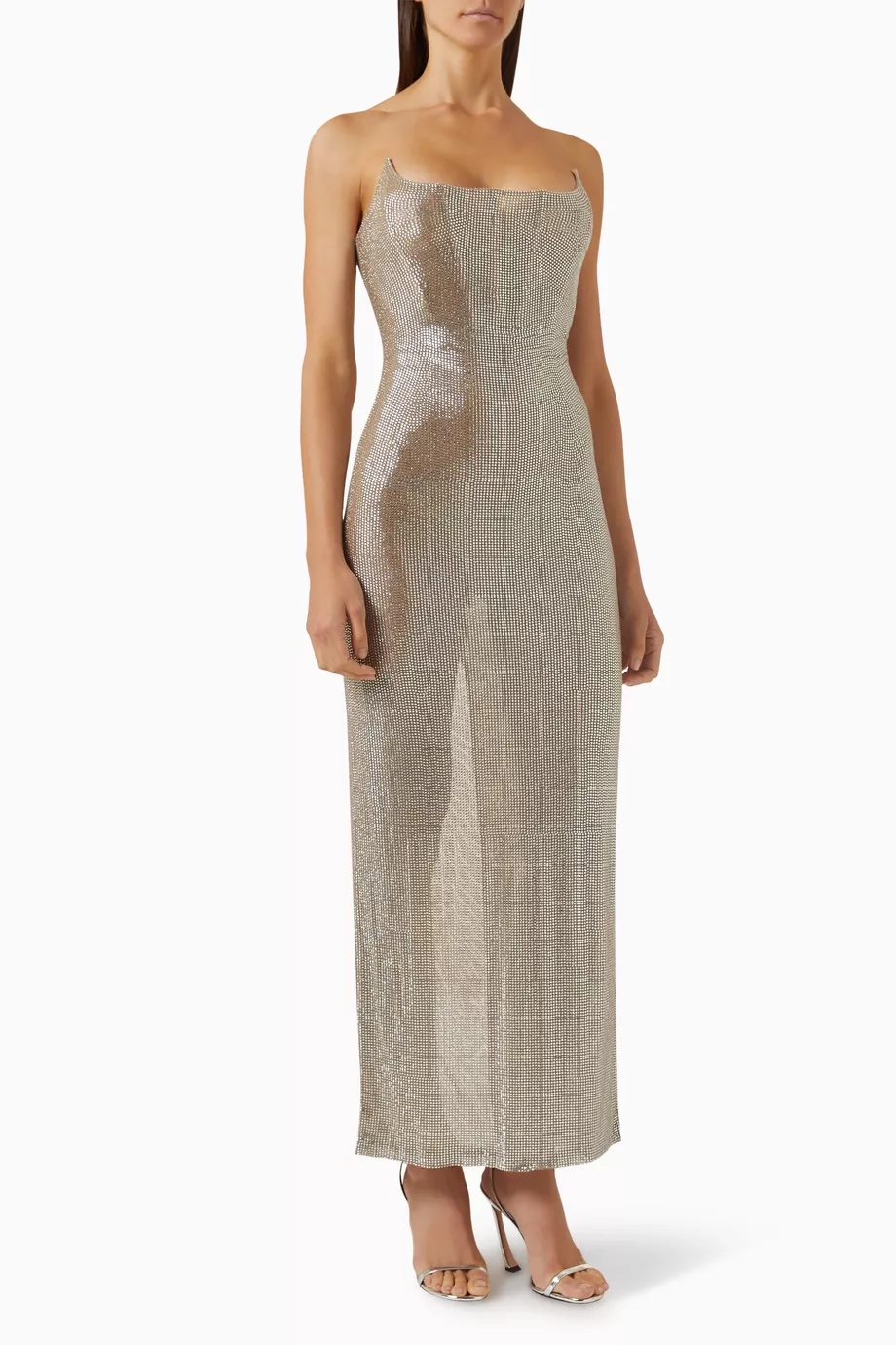 ワンピース Giuseppe Di Morabito Dresses Buy Giuseppe di Morabito Silver Crystal-embellished Bustier