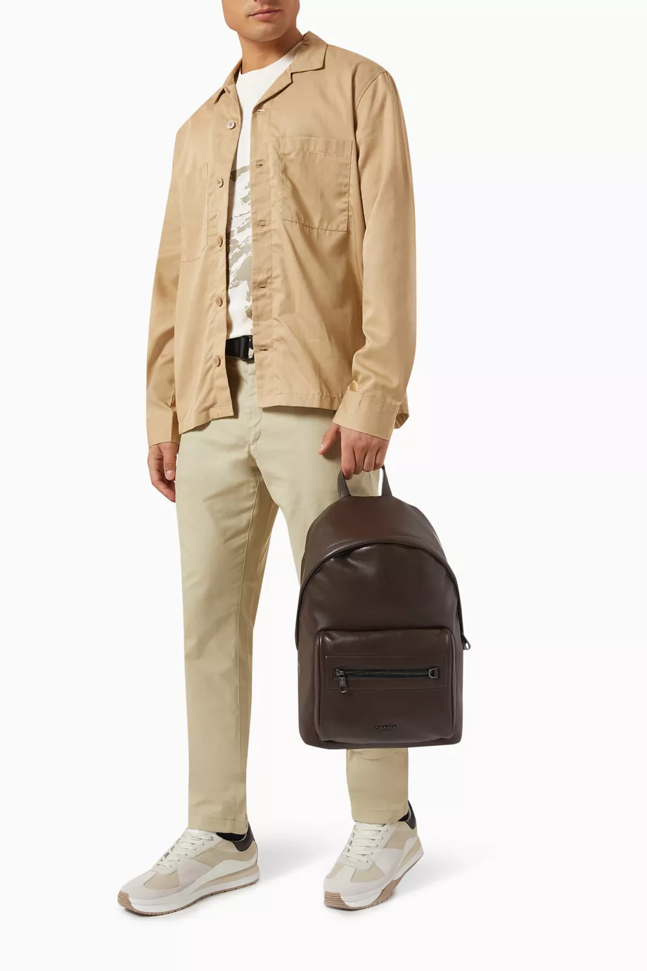 Buy Calvin Klein Brown Elevated Campus Logo Backpack in Faux